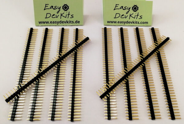 10x Stiftleiste Pinheader 2,54 mm VERGOLDET 40 Pins Arduino Breadboard Raspberry