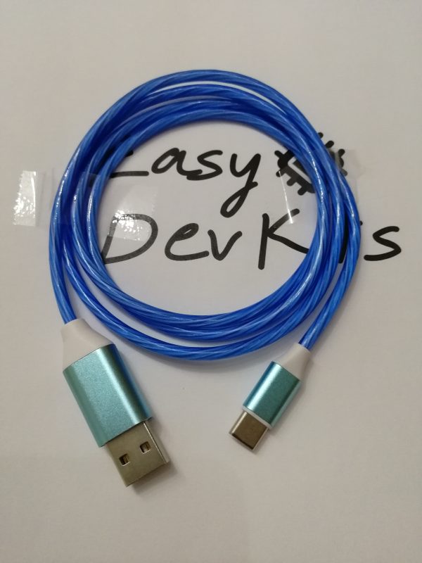 1m LED USB A auf USB C Leuchtendes Ladekabel – Bild 2