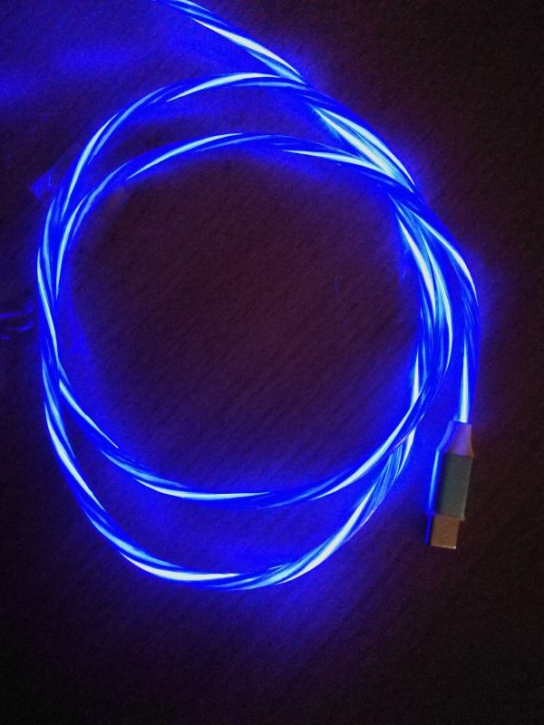 1m LED USB A auf USB C Leuchtendes Ladekabel – Bild 3