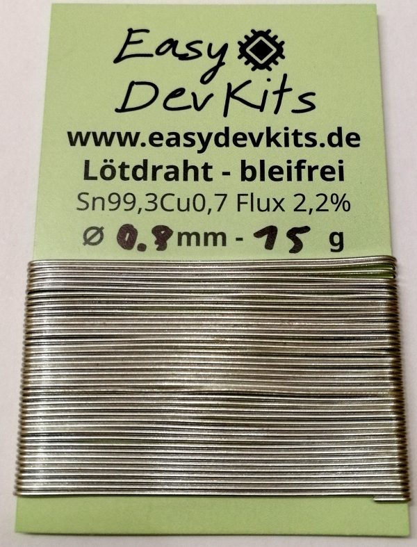 Lötdraht Lötzinn mit Flussmittel Sn99,3Cu0,7 Flux 2,2% bleifrei – Bild 2