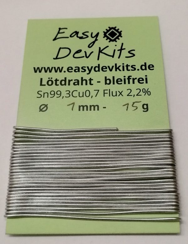 Lötdraht Lötzinn mit Flussmittel Sn99,3Cu0,7 Flux 2,2% bleifrei – Bild 4
