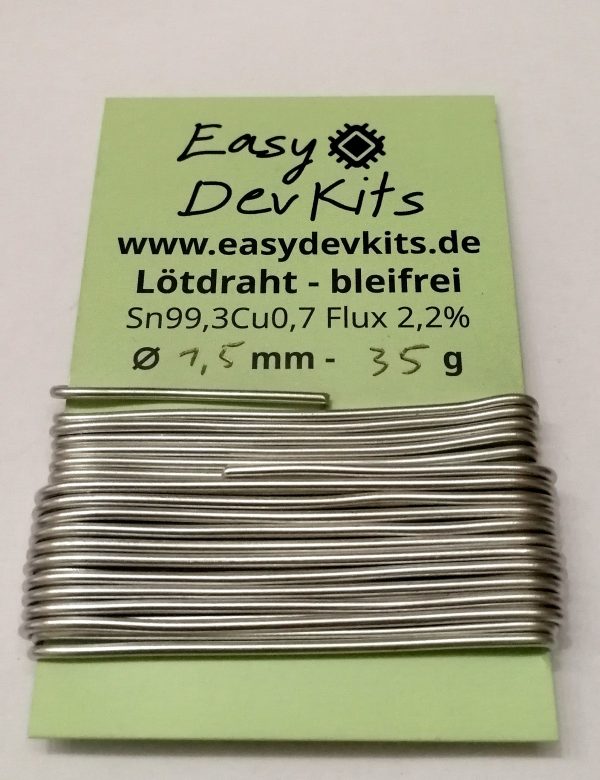 Lötdraht Lötzinn mit Flussmittel Sn99,3Cu0,7 Flux 2,2% bleifrei – Bild 7
