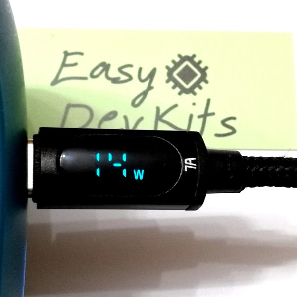 1m Essager USB Typ A auf Typ C Schnellladekabel 100W mit Display - Ladekabel 7A – Bild 4