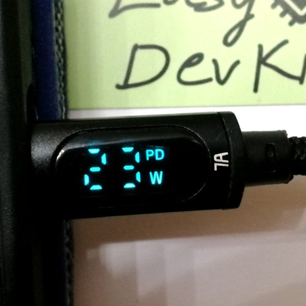 1m Essager USB Typ A auf Typ C Schnellladekabel 100W mit Display - Ladekabel 7A – Bild 3