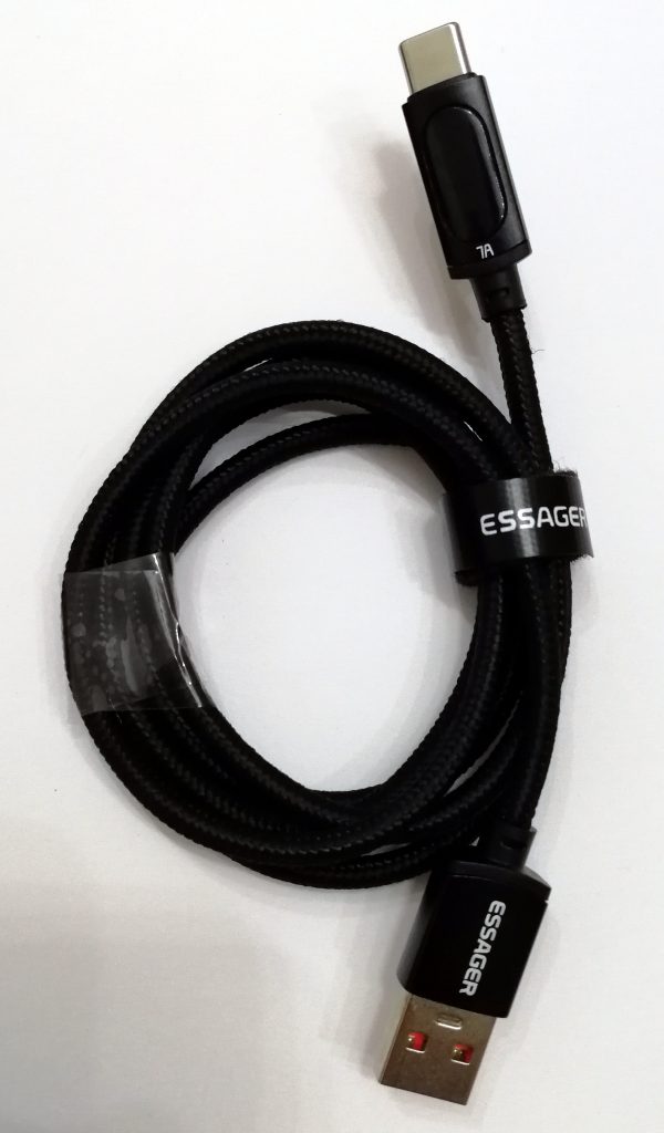 1m Essager USB Typ A auf Typ C Schnellladekabel 100W mit Display - Ladekabel 7A – Bild 6